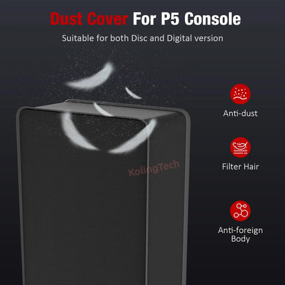 Nylon Dust Cover Skin for PS5 Slim Soft Neat Lining Dust Guard Anti Scratch Waterproof Sleeve for Sony Playstation5 Slim Disc