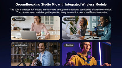COMICA Uni Pro Wireless USB Gaming Microphone for PC Laptop Smartphone Noise Cancellation Condenser Mic with RGB Lights Deals 4 U  Streaming Equipment Deals 4 U