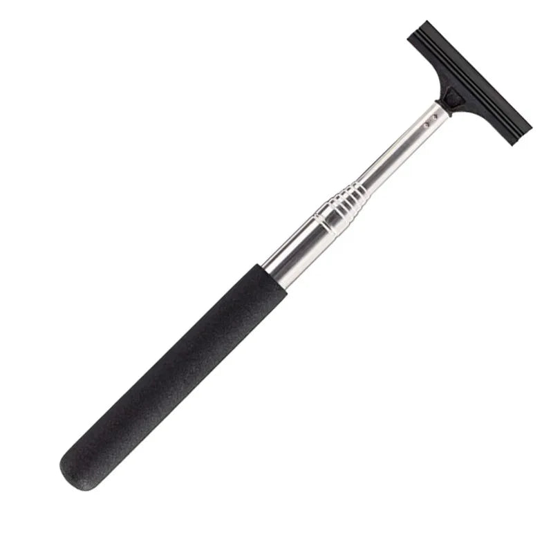 Car Rearview Mirror Wiper Telescopic Handle Car Rearview Mirror Wiper Durable Stainless Auto Glass Cleaning Tools Cleaning Brush Deals 4 U   Deals 4 U