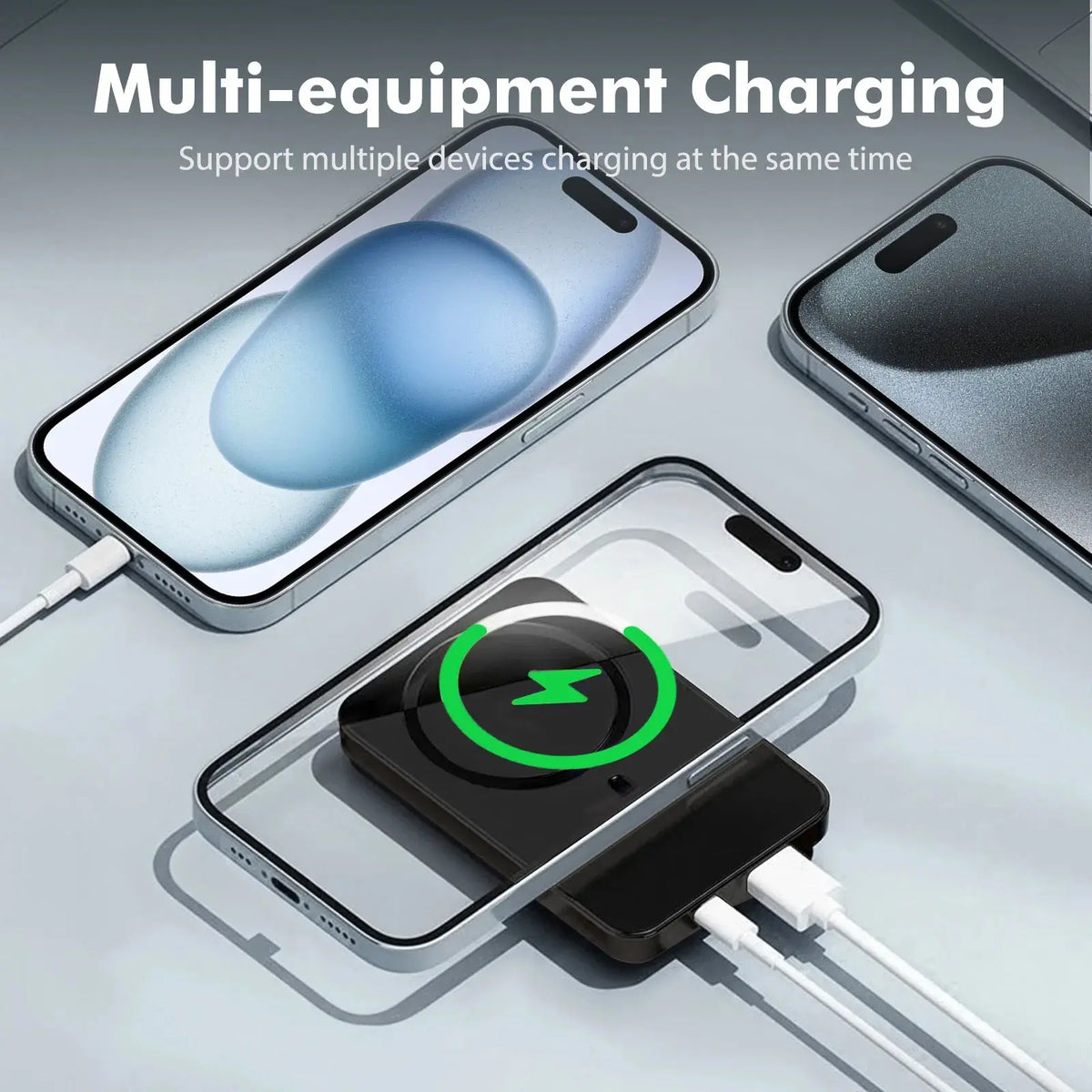Wireless Power Bank 2-in-1 Magnetic 10000mAh Portable Charger Fast Charging 22.5W LED Power Display For Iphone Xiaomi Samsung Deals 4 U  Mobile Gaming Deals 4 U