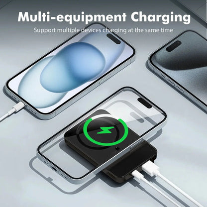 Wireless Power Bank 2-in-1 Magnetic 10000mAh Portable Charger Fast Charging 22.5W LED Power Display For Iphone Xiaomi Samsung Deals 4 U  Mobile Gaming Deals 4 U