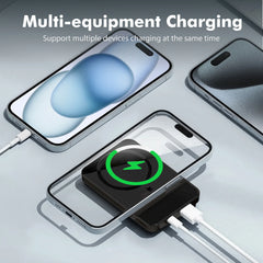 Wireless Power Bank 2-in-1 Magnetic 10000mAh Portable Charger Fast Charging 22.5W LED Power Display For Iphone Xiaomi Samsung Deals 4 U   Deals 4 U