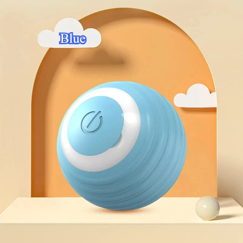 New Cat Interactive Ball Toy Automatic Rolling Ball Faux Tail Rechargeable Smart Pet Electric Toy Dog Cat Training Imitate Mouse Deals 4 U  Smart Pet Toy Deals 4 U
