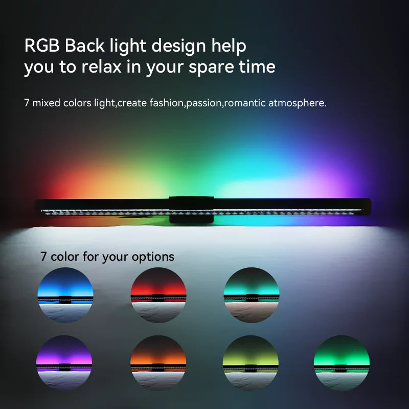 Curved RGB LED Monitor Light Bar Computer Screen lamps PC Desk Lamp USB Touch Dimmable Reading Office Gaming Gamer Lighting