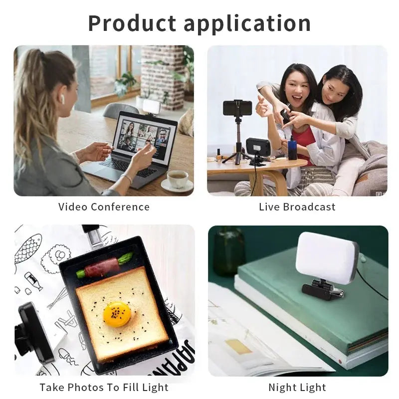 Video Conference Selfie Ring Lamp Light For iPad Laptop PC Webcam Studio LED Dimmable Lighting With Clip For Youtube Live Stream Deals 4 U  Streaming Equipment Deals 4 U
