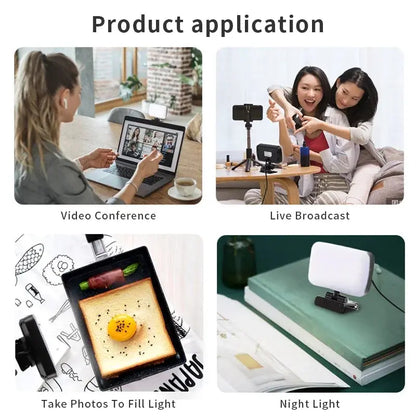 Video Conference Selfie Ring Lamp Light For iPad Laptop PC Webcam Studio LED Dimmable Lighting With Clip For Youtube Live Stream Deals 4 U  Streaming Equipment Deals 4 U