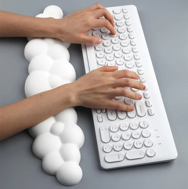 Mouse Pad with Wrist Rest Keyboard Cloud Anti-Slip Desktop Office Gamer Mouse Wrist Rest Ergonomic Keyboard Mouse Pad Wrist Rest