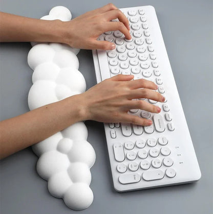 Mouse Pad with Wrist Rest Keyboard Cloud Anti-Slip Desktop Office Gamer Mouse Wrist Rest Ergonomic Keyboard Mouse Pad Wrist Rest