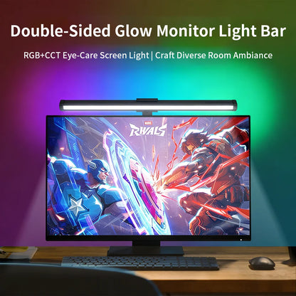 LED RGB Gaming Ambient Light Flexible Silicone Backlight Smart Desk Light Bar Eye Protection LED Lamp for Monitor Office Reading