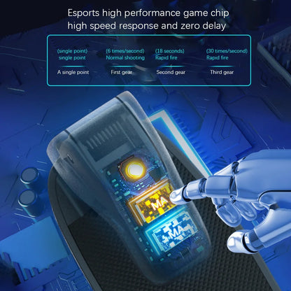 Practical Mobile Game Controller Four Finger Gamepad for Pubg Trigger Game for iPhone/ Android Gamepad