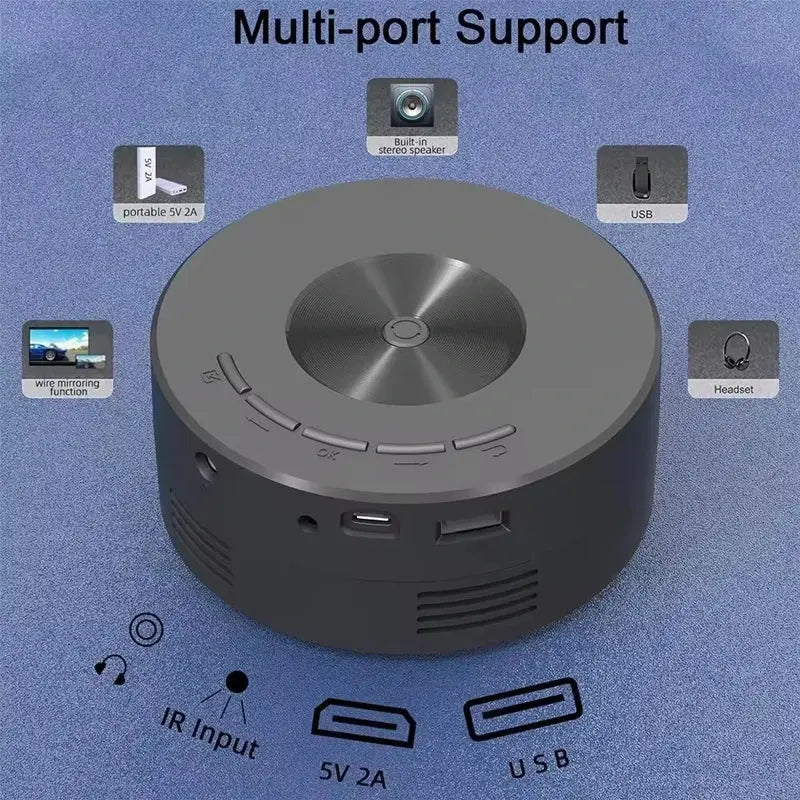 YT200 Smart home high-definition miniature portable projector small mobile phone projector wireless Projection Support 1080p Deals 4 U  Gaming Accessories Deals 4 U