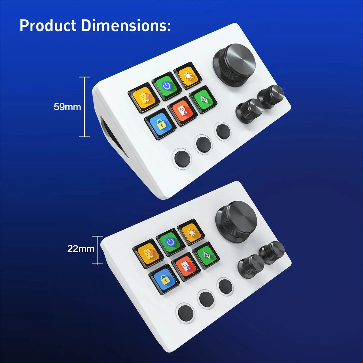 MiraBox N3 Macro Pad / Stream Deck, 6 Programmable LCD Keys, 3 Knobs, Visual Shortcuts, OBS Controller, Mac/Win Deals 4 U  Streaming Equipment Deals 4 U