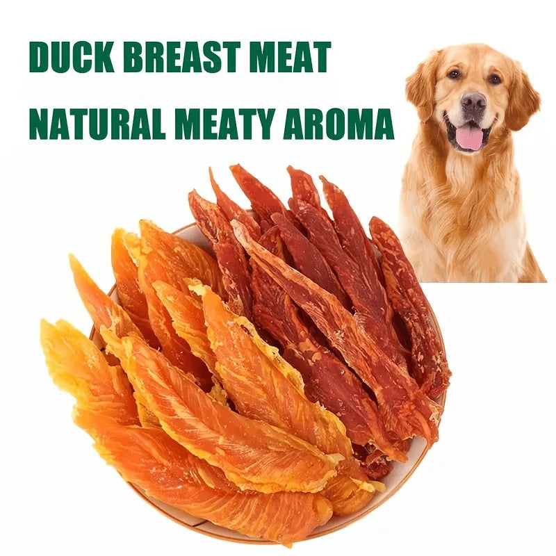 Cat And Dog Treats Chicken Jerky, Chicken Breast Slices - High Protein Healthy Snacks, Dental Chews, Training Rewards For Puppies, Kittens, Adult Dogs And Cats - Grain Free, Pet Nutrition Chewing Treats Deals 4 U   Deals 4 U
