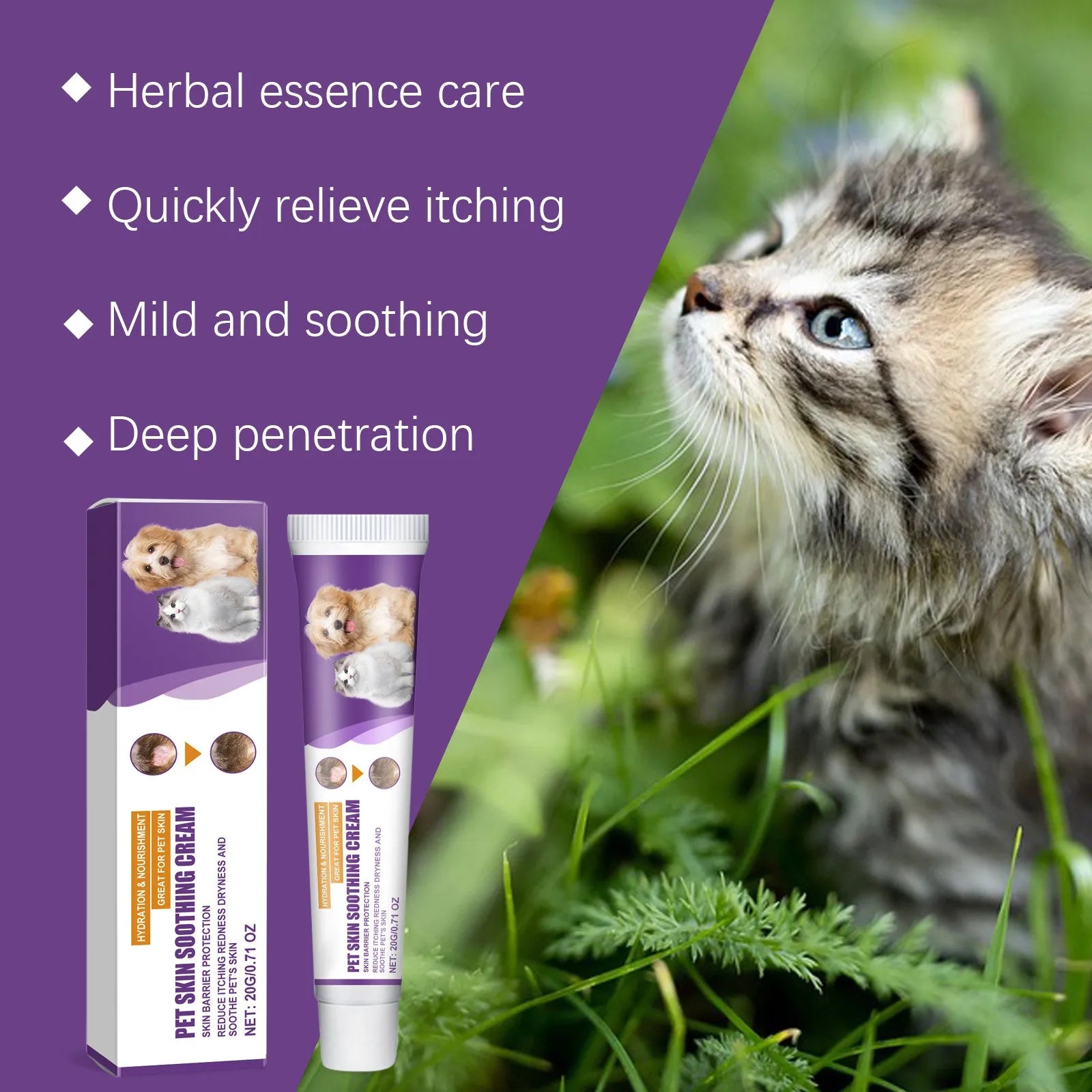 Pet Skin Care Cream Dry Itchy Skin Soothing Lotion For Dogs And Cats Itchy Skin Relief Cream For Cats Paw Lotion Soothing Balm Deals 4 U   Deals 4 U