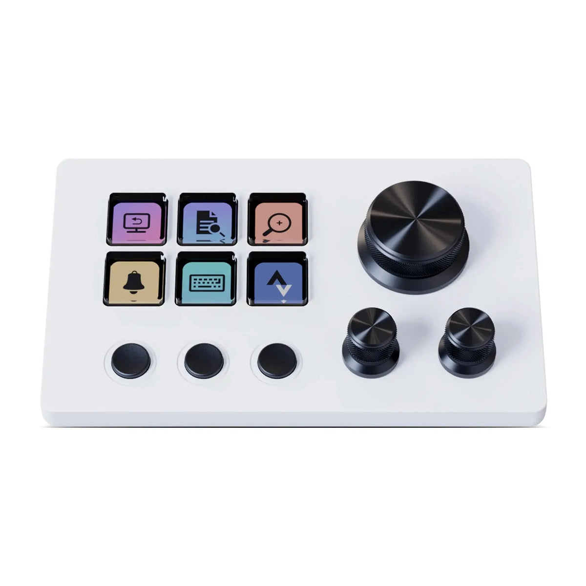 MiraBox N3 Macro Pad / Stream Deck, 6 Programmable LCD Keys, 3 Knobs, Visual Shortcuts, OBS Controller, Mac/Win Deals 4 U  Streaming Equipment Deals 4 U