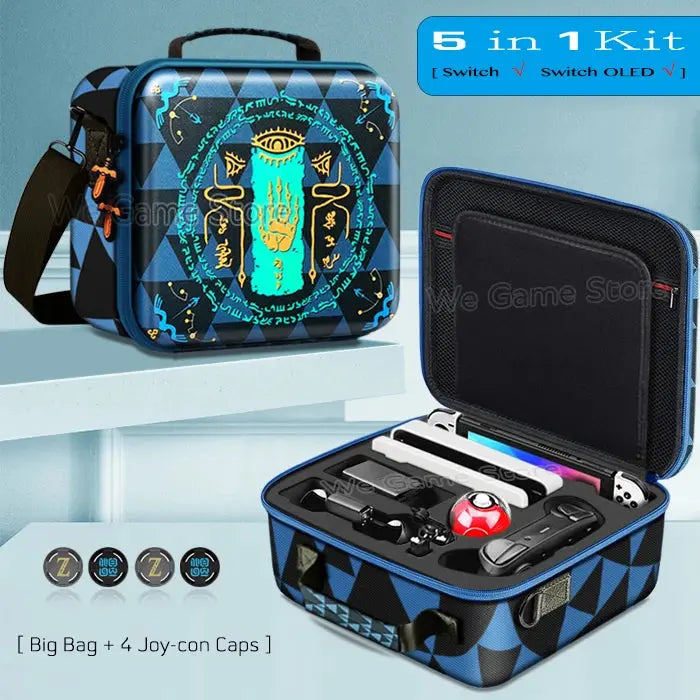 Travel Carrying Case For Nintendo Switch OLED Console Gaming Accessories High Quality Portable Storage Messenger Bag Hard Shell Deals 4 U  Console Accessories Deals 4 U
