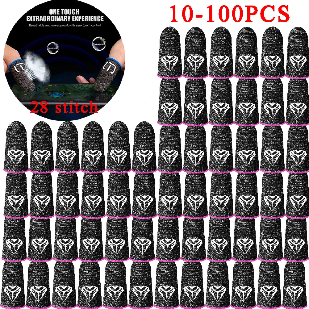 100-10PCS Finger Cover Game Controller For PUBG Sweatproof Anti-slip Fingertip Cover Thumb Gloves For Mobile Game Deals 4 U   Deals 4 U