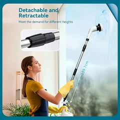 9 in 1 Multifunctional Handheld Electric Cleaning Brush With Telescopic Function, Bathroom Floor And Kitchen Cleaning Tool Deals 4 U   Deals 4 U