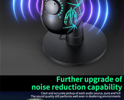 Gaming Microphone USB Microphone for PC Condenser Podcast Mic for Studio Recording with Headphone Jack, Led, Noise Cancellation Deals 4 U  Streaming Equipment Deals 4 U