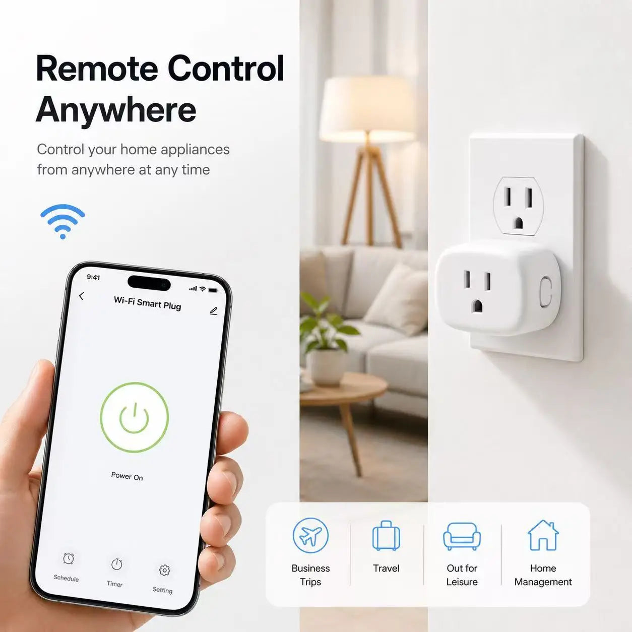 TUYA Smart Plug Compatible with Alexa & Google Home, Smart Outlet with Retome Control, Timer & Schedule, 2.4GHz Wi-Fi Deals 4 U   Deals 4 U
