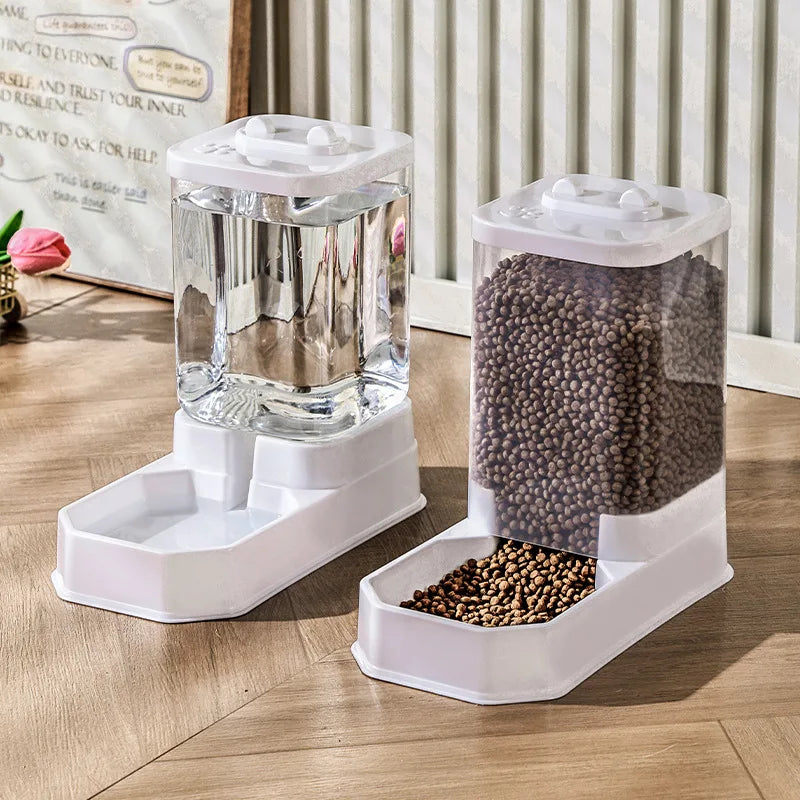 4L Large Capacity Automatic Cat Feeder & Waterer Set | Gravity Pet Food Dispenser for Cats & Dogs | BPA-Free & Non-Electric Safe Deals 4 U   Deals 4 U