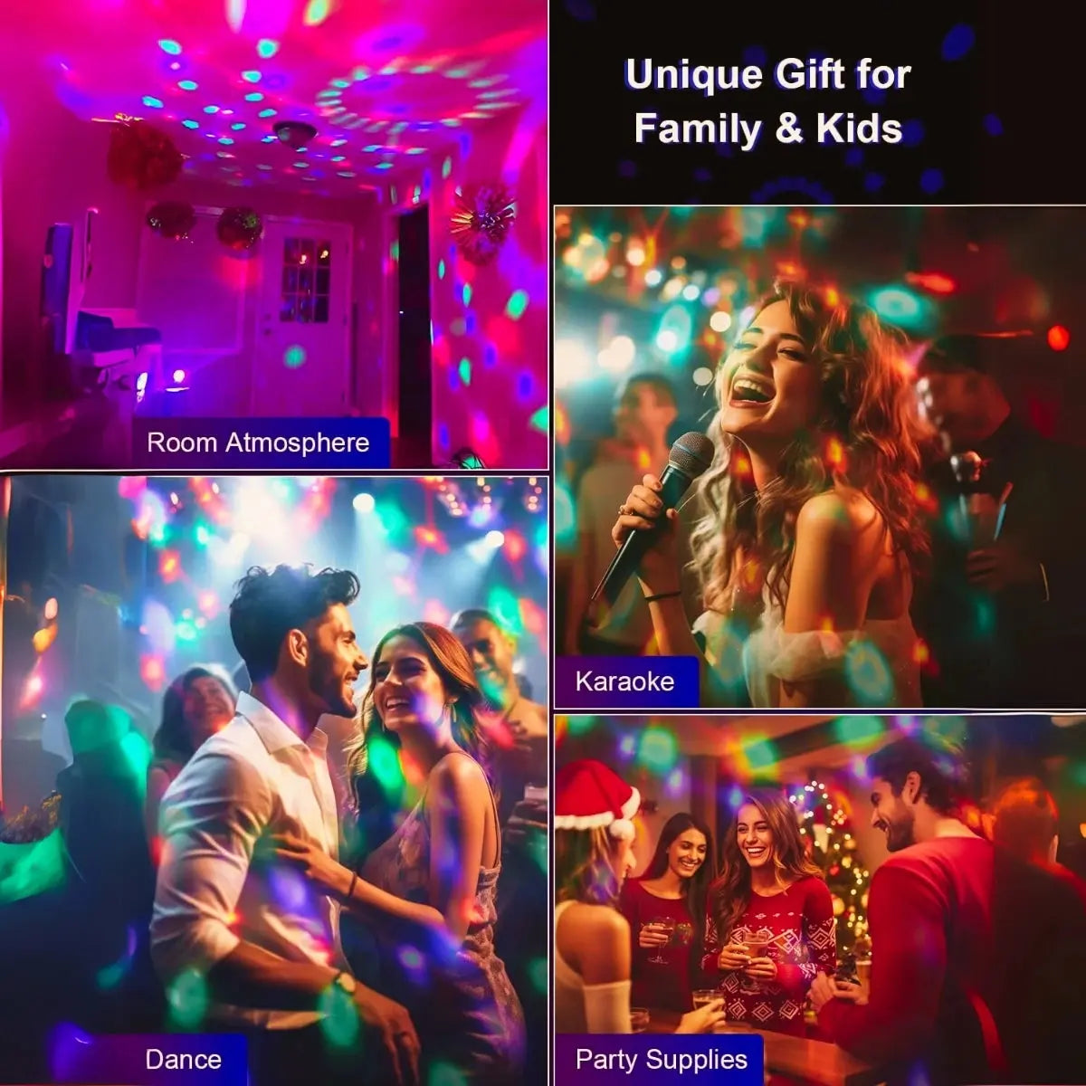 Strobe And Remote Control Disco Ball Ambiance Lights. Holiday Family Gatherings, Birthdays, Weddings, Bars, Clubs Deals 4 U  RGB Hexagon Wall Lights Deals 4 U