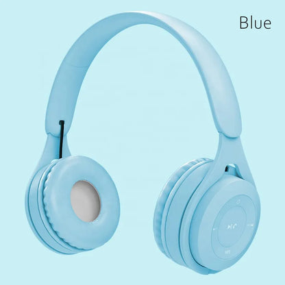 Wireless Bluetooth Headphone  Macaron Headphones Stereo Headband Gaming Headset with Mic Gamer Girl Gift for Mobile Tablet