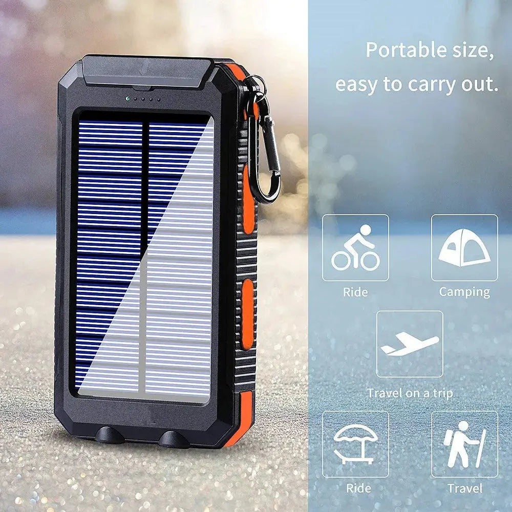 Solar Power Bank 80000mAh Portable Charging Poverbank External Battery Charger Strong Light LDE Light for All Smartphones Deals 4 U  Mobile Gaming Deals 4 U