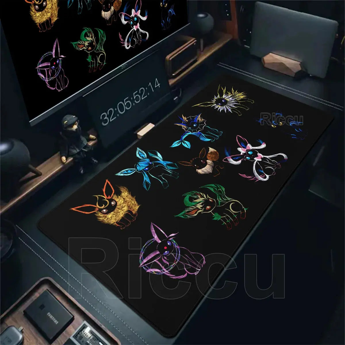 Japan Anime Gamer Mouse Pad E-eevee Cabinet Kawaii Tablepad XXL P-pokemon Keyboard Rug Laptop PC Gaming Rubber Extended DeskMats Deals 4 U  Gaming Accessories Deals 4 U