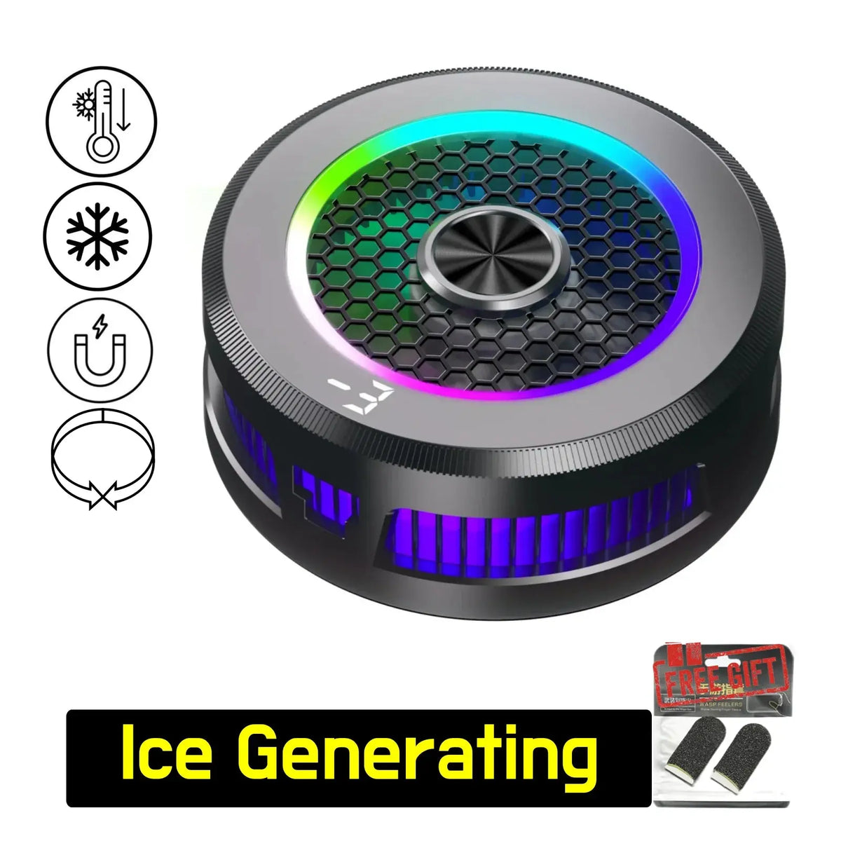 15W Extreme Cooling Phone Cooler with Ice Generation, Semiconductor Phone Cooler, Magnetic & Clip-on for iPhone/Xiaomi/VIVO/OPPO Deals 4 U  Mobile Gaming Deals 4 U