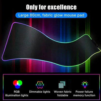 RGB Luminous ASUS Large PC Gaming Mouse Pad Black-green Desk Accessories LED XXL ROG Keyboard Extended Pads Backlight Cool Mats