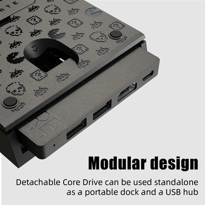 Savage Raven by Skull & Co. Jumpgate Dock USB C Hub Portable Stand Docking Station for Nintendo Switch 2 and OLED Deals 4 U  Console Accessories Deals 4 U