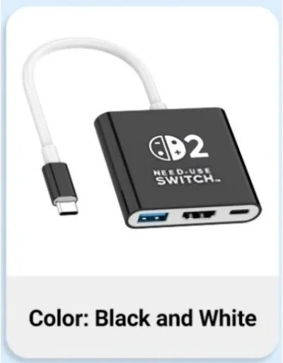 Docking Station for Nintendo Switch 2,4K 60Hz TYPE-C Hub with HDMI and USB-C 3.0 PD100W Charge Perfect for Switch 2/Switch/OLED Deals 4 U   Deals 4 U