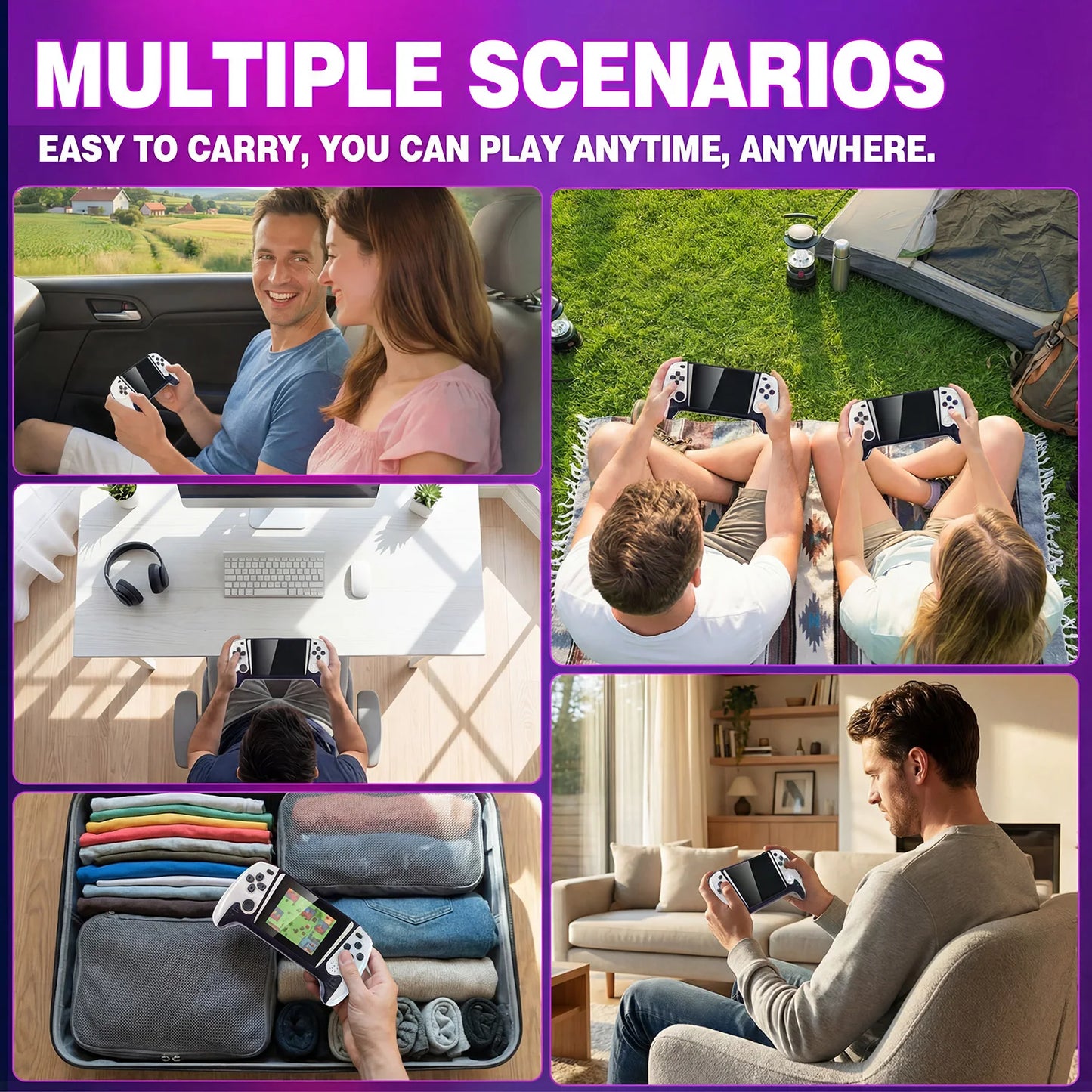Handheld Game Console, Single Game Console, 3.5-inch Large-screen Classic Mini Game Console, More Than 8H Play Time, TV Output, External Gamepad, Portable Game Console for Valentine's Day Gift