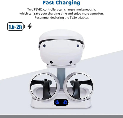 Controller Charging Dock for PS5 VR2 Charging Station with VR Headset Holder Display Stand PS VR2 Controller Charger for PS VR2 Deals 4 U  Console Accessories Deals 4 U