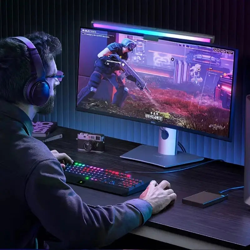 LED Desk Lamp Monitor Light Bar Eye-Care Stepless Table Lamp Dimming Lighting Computer Monitor Screen Light Bar for Work Gaming Deals 4 U  RGB Hexagon Wall Lights Deals 4 U