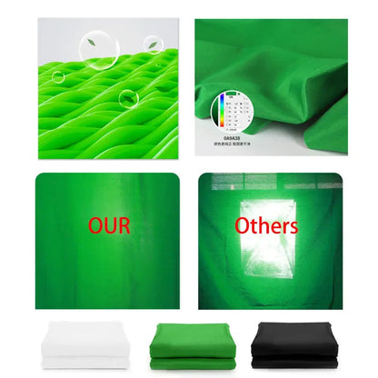 Green Screen Chromakey Cromakey Backdrops Cloth Photography Background Backdrop Smooth Cotton For Photo Studio Shoot Video Deals 4 U  Streaming Equipment Deals 4 U