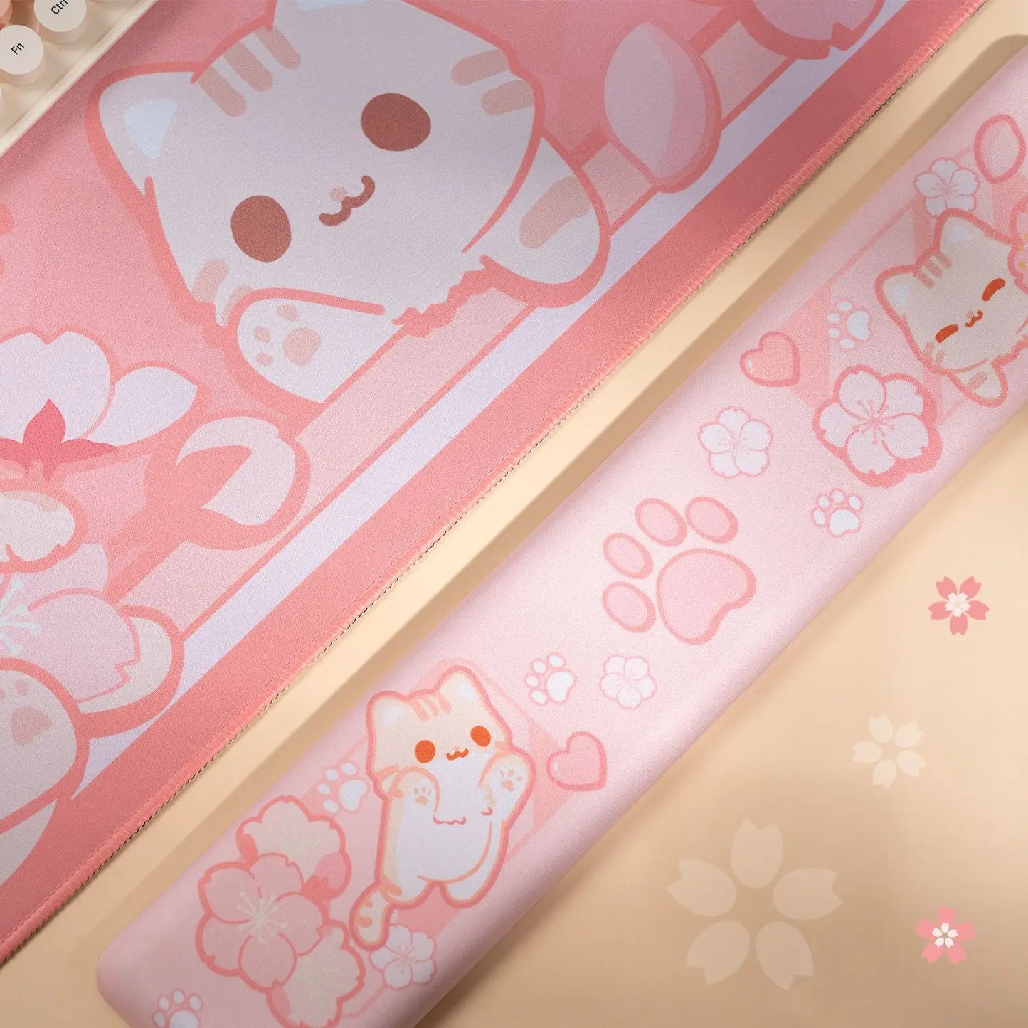Wrist Rest Keyboard Sakura Cat Computer Desk Accessories Desk Mat Gamer Table for Pc Gaming Setup Mause Ped Pc Gamer Complete