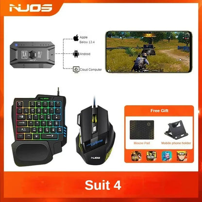 M1 Pro Gamepad Mobile Game Controller 4 in 1 Mouse Keyboard Converter BT V5.0 Programmable Adapter Support iOS Android System Deals 4 U  Gaming Accessories Deals 4 U
