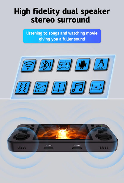ANBERNIC RG353M Handheld Game Console 3.5 Inch Multi-touch Screen Dual OS Aluminum Alloy Shell HDMI-compatible WIFI Gaming Video Player
