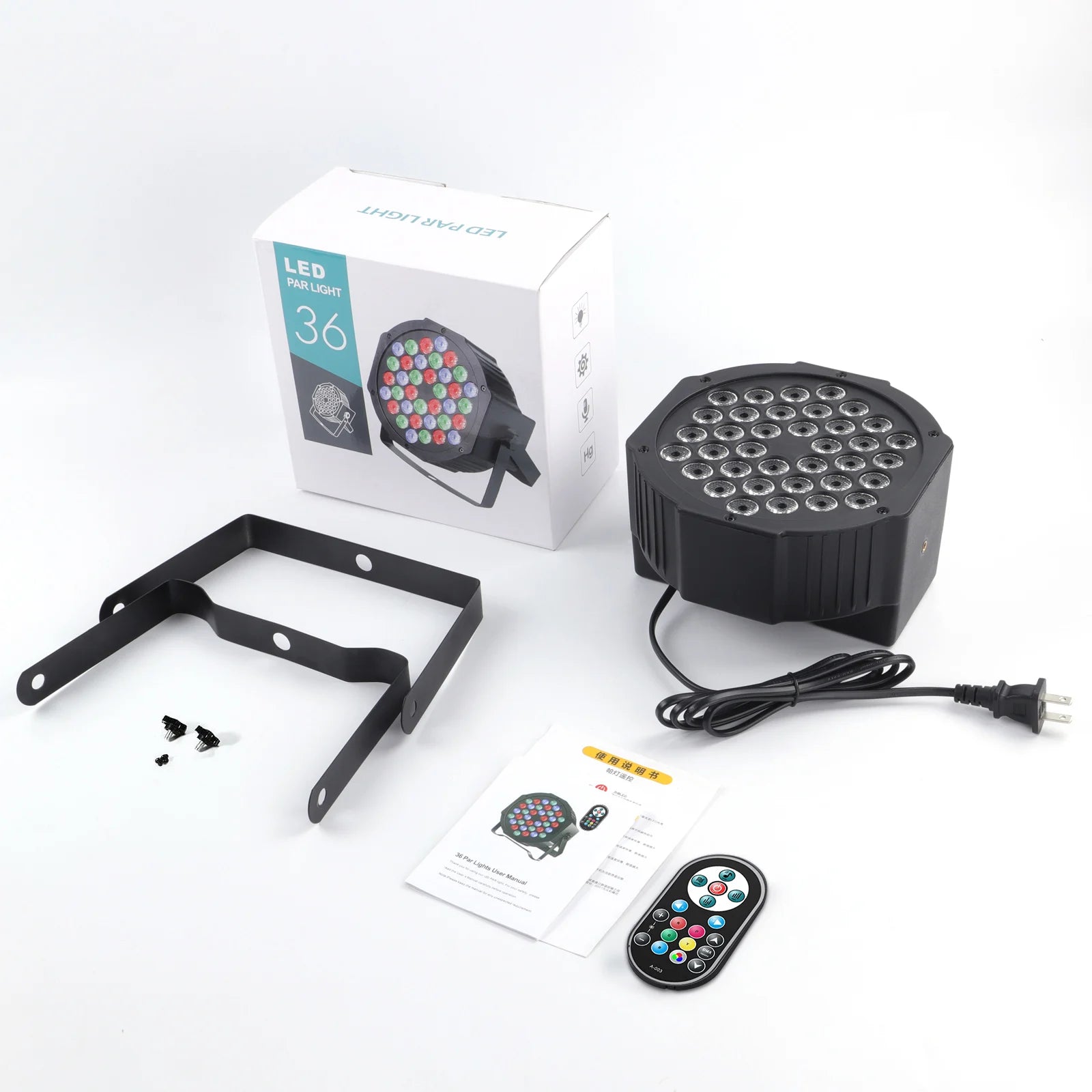 U'King 4PCS/8PCS 36LED Par Lights RGB LED DJ Stage Light with Remote Control DMX512 Sound Activated for Party Stage Effect Light Deals 4 U   Deals 4 U