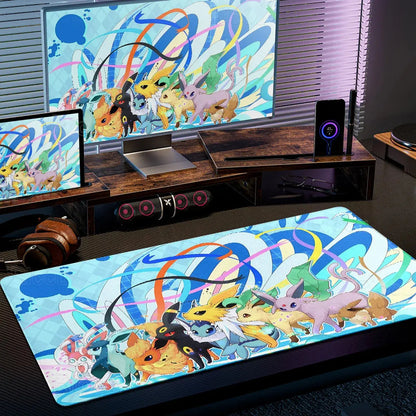 Japan Anime Gamer Mouse Pad E-eevee Cabinet Kawaii Tablepad XXL P-pokemon Keyboard Rug Laptop PC Gaming Rubber Extended DeskMats Deals 4 U  Gaming Accessories Deals 4 U