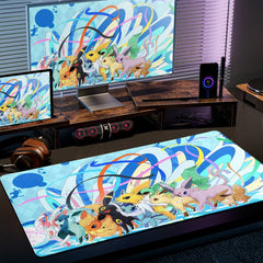 Japan Anime Gamer Mouse Pad E-eevee Cabinet Kawaii Tablepad XXL P-pokemon Keyboard Rug Laptop PC Gaming Rubber Extended DeskMats Deals 4 U   Deals 4 U