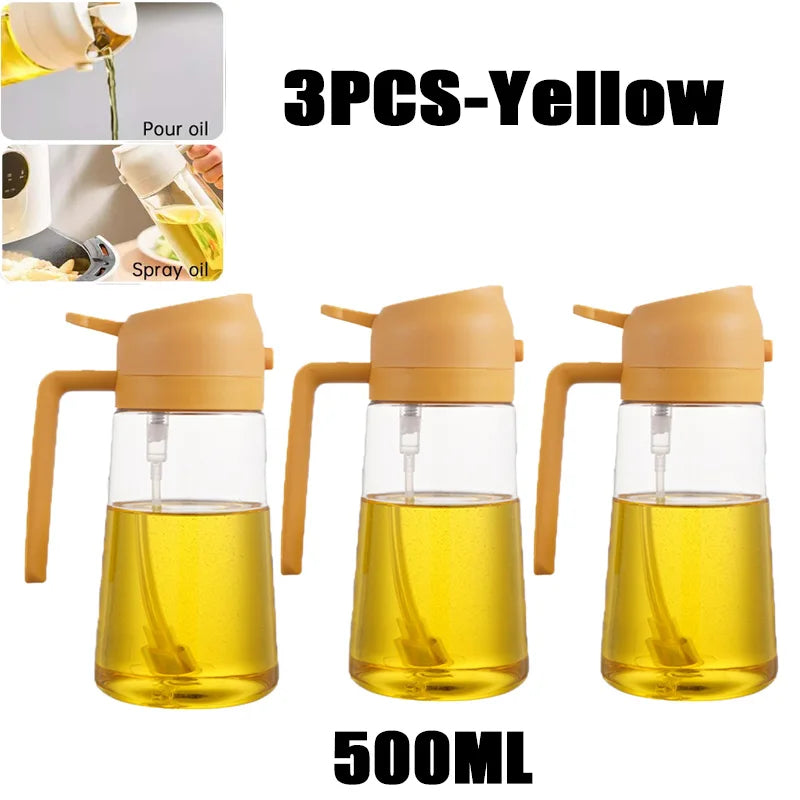 200/300/500ml Oil Spray Bottle BBQ Cooking Olive Oil Sprayer Plastic Baking Oil Spray Empty Bottle Vinegar Bottle Or  Oil brush Deals 4 U   Deals 4 U