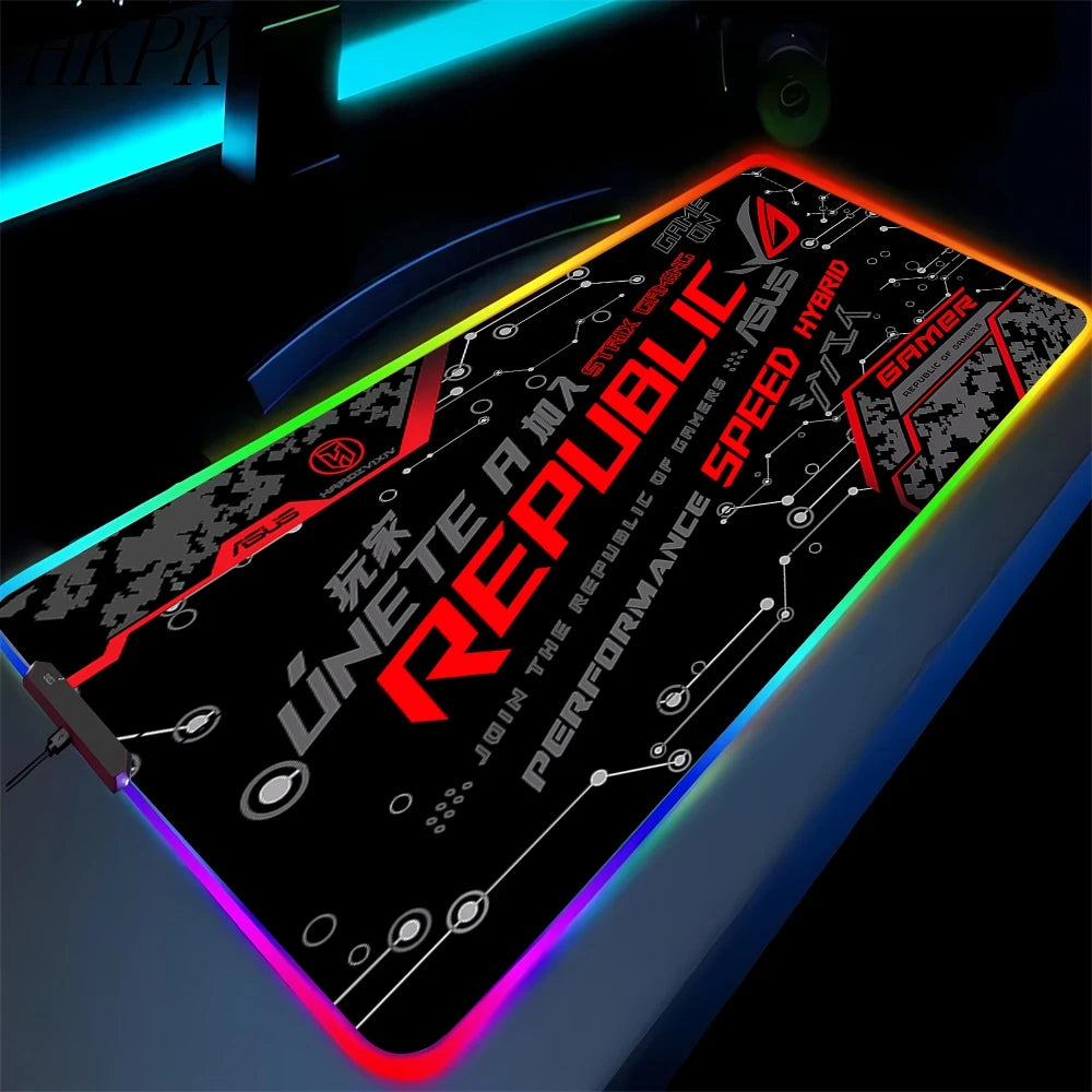 Black Mouse Pad Asus Rgb Gaming Mause Mat Anime Mats Gamer Rug Pc Xxl Cute Pads Large Game Keyboard Carpet Backlight Mousepad Deals 4 U   Deals 4 U