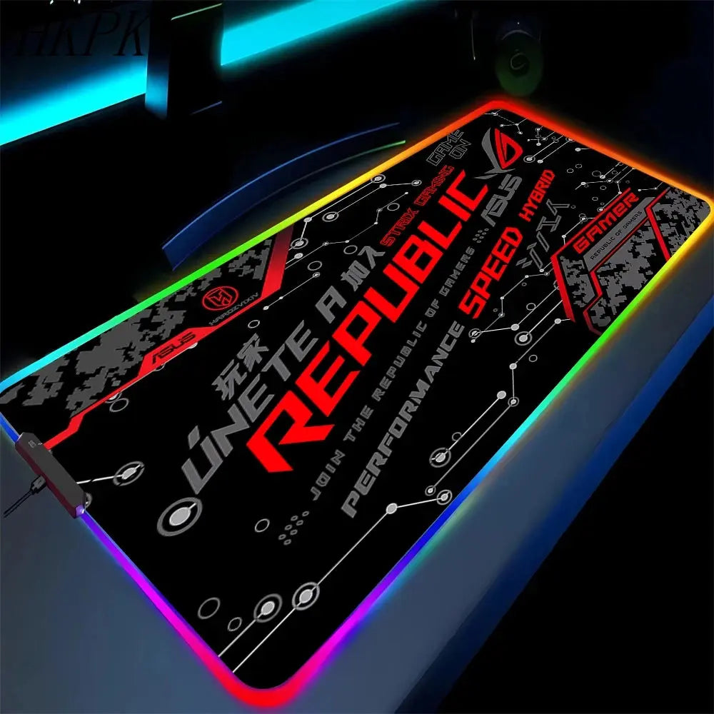 Black Mouse Pad Asus Rgb Gaming Mause Mat Anime Mats Gamer Rug Pc Xxl Cute Pads Large Game Keyboard Carpet Backlight Mousepad Deals 4 U  Gaming Accessories Deals 4 U