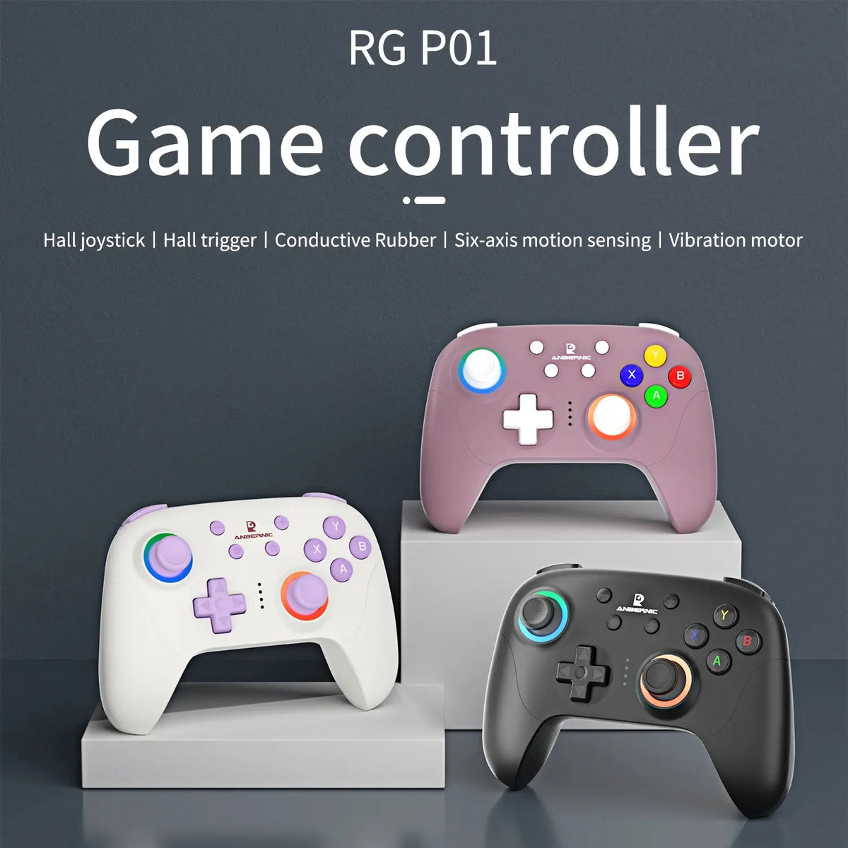 ANBERNIC RG P01 Retro Games Controller Wired/Wireless Bluetooth RGB Hall Effect Joystick XBOX Gamepad for PC Android IOS Steam Deals 4 U   Deals 4 U