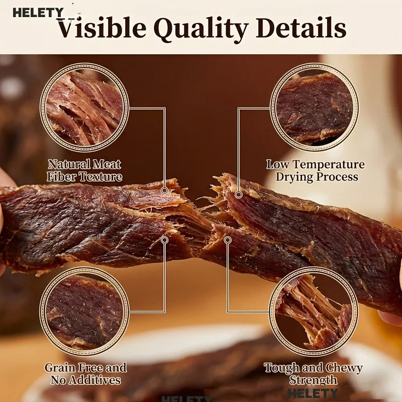 HELETY Duck Meat Jerky - Pet Teething Snack - Pet Training Reward Snack - Dog Snack - Teeth Cleaning Snack - Chewing Snack - Pet Snack - Suitable for Dogs Of All Breeds Deals 4 U   Deals 4 U
