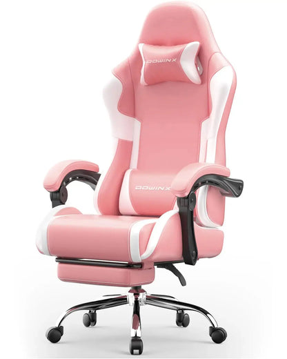 Ergonomic Gaming Chair with Footrest, Massage Lumbar Support, Adjustable Height & Headrest Pillow, Customized Deals 4 U  Gaming Accessories Deals 4 U