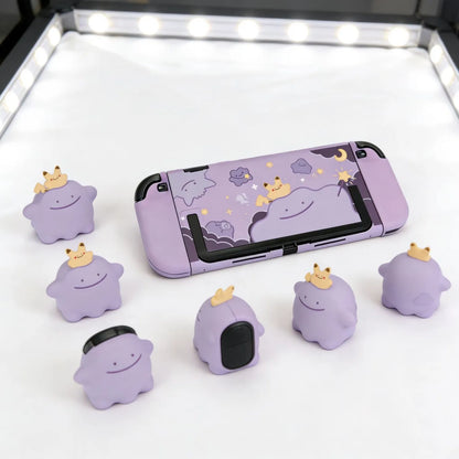 Cartoon Switch 2 Protective Case for Nintendo Switch 2 Glitter Purple Customize Joy-Con Console Case Can be inserted Dock Cover